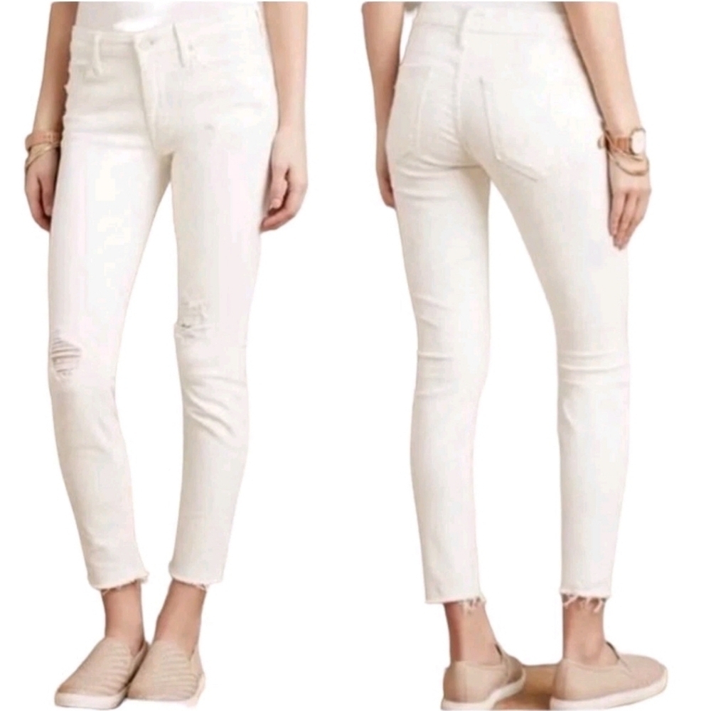 Mother Denim NWTs High Waisted Looker Ankle Fray
